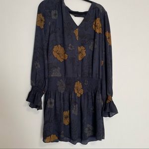 Chelsea28 Longsleeve Navy Blue Dress